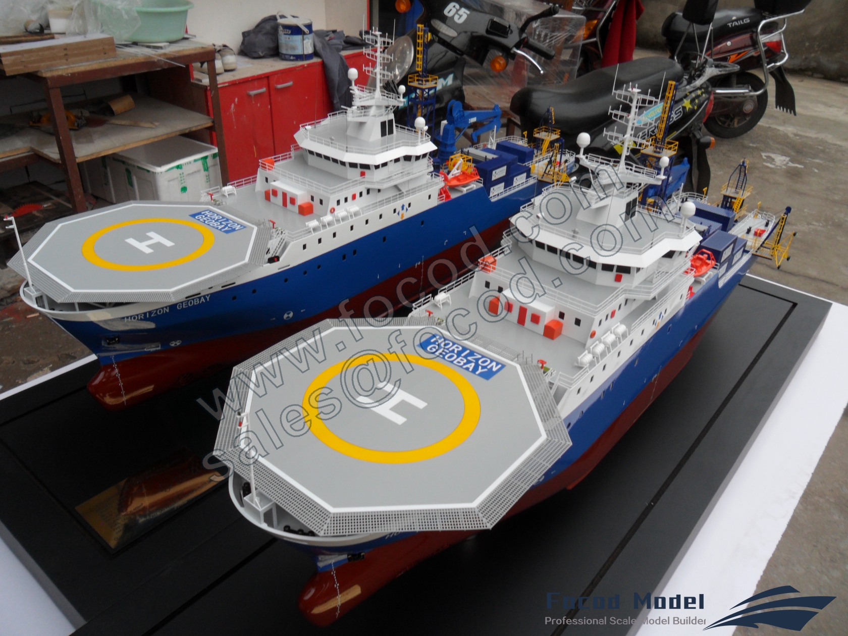 customized model of 87m Research-Survey Vessel